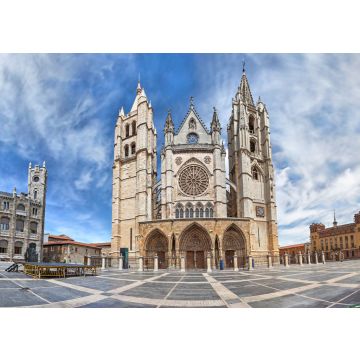 Lais Puzzle - Plaza de Regla und Kathedrale von Leon, Spanien - 500 & 1.000 Teile
