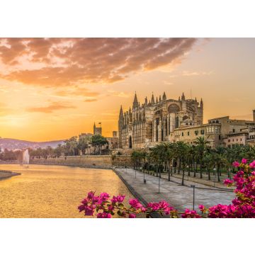 Lais Puzzle - Landschaft mit Kathedrale La Seu im Sonnenuntergang, Palma de Mallorca, Balearen, Spanien - 500 & 1.000 Teile