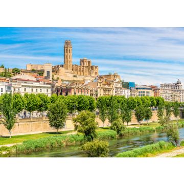 Lais Puzzle - Blick auf die alte Kathedrale Seu Vella mit Segre Fluss in Lleida, Katalonien, Spanien - 100, 200, 500 & 1.000 Teile