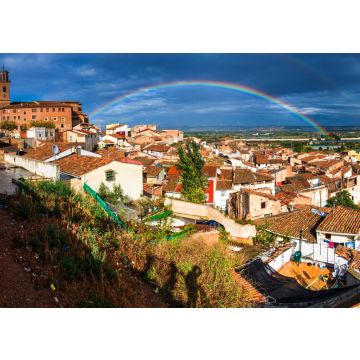 Lais Puzzle - Calahorra, La Rioja, Spanien, mit Regenbogen - 100, 200, 500 & 1.000 Teile