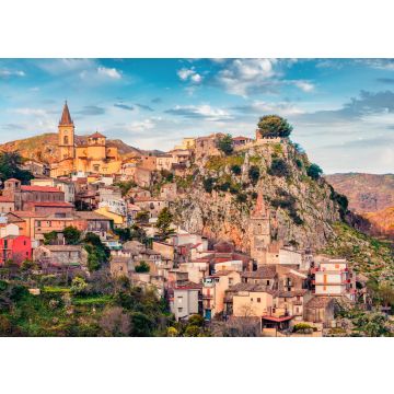Lais Puzzle - Wunderbares Morgenstadtbild der Stadt Novara di Sicilia. Erstaunliche Frühlingsansicht von Sizilien, Italien, Europa - 100, 200, 500 & 1.000 Teile