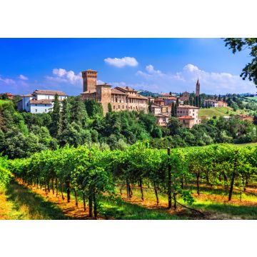 Lais Puzzle - Romantische Weinstraße mit mittelalterlichen Schlössern in Italien. Region Emilia Romagna, Dorf Levizzano - 100, 200, 500 & 1.000 Teile