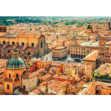 Lais Puzzle - Luftbild des Stadtbildes des Platzes Piazza Maggiore und der Kirche San Petronio in der Stadt Bologna - 100, 200, 500 & 1.000 Teile