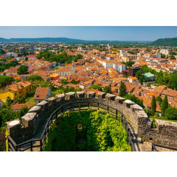 Lais Puzzle - Luftaufnahme des Stadtzentrums von Görz und der halbkreisförmigen Bastion der mittelalterlichen Burg, Friaul Julisch Venetien, Italien - 100, 200, 500 & 1.000 Teile
