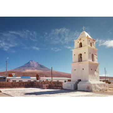 Lais Puzzle - Turm der Kirche von Cariquima, nahe Colchane, in der Tarapaca-Region, in den Ausläufern des Cariquima-Berges, Chile - 100, 200, 500 & 1.000 Teile