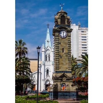 Lais Puzzle - Antofagasta, Chile: Mini Big Ben und Kirche auf der Plaza Colon. - 100, 200, 500 & 1.000 Teile