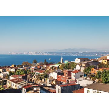 Lais Puzzle - Luftaufnahme von Valparaiso und Las Carmelitas Kirchturm vom Mirador Camogli Aussichtspunkt - Valparaiso, Chile - 100, 200, 500 & 1.000 Teile