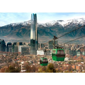 Lais Puzzle - Seilbahn in San Cristobal Hügel, mit Blick auf einen Panoramablick auf Santiago de Chile - 100, 200, 500 & 1.000 Teile