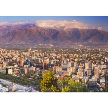 Lais Puzzle - Skyline von Santiago de Chile vom Cerro San Cristobal, Sonnenuntergang - 100, 200, 500 & 1.000 Teile