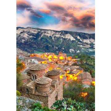 Lais Puzzle - Sonnenaufgang über dem alten berühmten mittelalterlichen Dorf Stilo in Kalabrien - 100, 200, 500 & 1.000 Teile