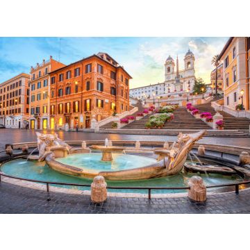 Lais Puzzle - Piazza di Spagna in Rom, Italien. Spanische Schritte am Morgen. Rom Architektur und Wahrzeichen - 100, 200, 500 & 1.000 Teile