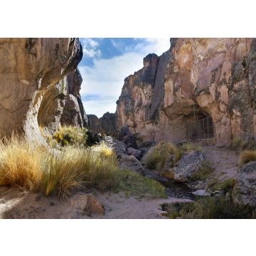 Lais Puzzle - Eine Schlucht mit dem Eingang zur Sumbay-Höhle, die berühmt ist für die Felskunst aus dem Paläolithikum, Departement Arequipa, Südperu - 100, 200, 500 & 1.000 Teile