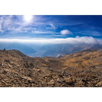 Lais Puzzle - Blick auf die Stadt Huancavelica Peru von einem Aussichtspunkt an einem sonnigen Tag mit Nebel - 100, 200, 500 & 1.000 Teile