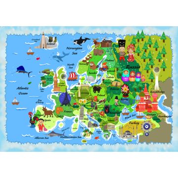 Lais Puzzle - Karte Europa in englisch - 1.000 Teile