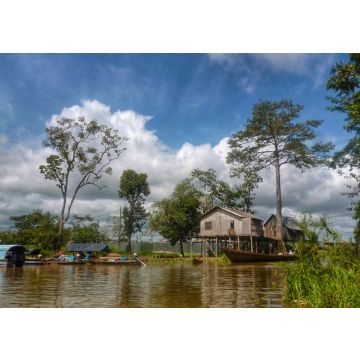 Lais Puzzle - Flöße und Häuser am Fluss Ucayali an einem sonnigen Tag, Peru - 100, 200, 500 & 1.000 Teile
