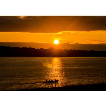 Lais Puzzle - Contamana Ucayali im Ucayali-Fluss Peru inmitten des peruanischen Dschungels, mit wunderschönem orangefarbenen Himmel - 100, 200, 500 & 1.000 Teile