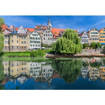 Lais Puzzle - Blick auf die historische Altstadt von Tübingen mit Reflektion der Häuser im Wasser - 500 & 1.000 Teile