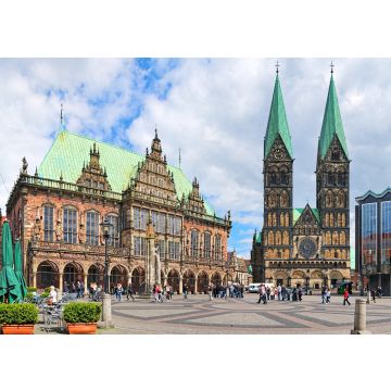 Lais Puzzle - Panoramablick auf den Bremer Marktplatz mit Rathaus und Bremer Dom, Deutschland - 500 & 1.000 Teile
