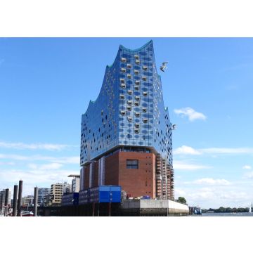 Lais Puzzle - Elbphilharmonie Hamburg - Blick von Überseebrücke auf Stirnseite mit Möwe - 100, 200, 500 & 1.000 Teile