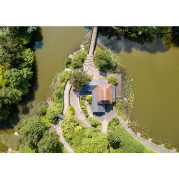 Lais Puzzle - Sicht von oben auf die alte japanische Pagode auf dem Gartenfestgelände, Ebbw Vale, Wales - 100, 200, 500 & 1.000 Teile