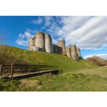 Lais Puzzle - Kidwelly Castle ist ein normannisches Schloss mit Blick auf den Fluss Gwendraeth und die Stadt Kidwelly, Carmarthenshire, Wales - 100, 200, 500 & 1.000 Teile