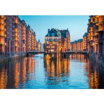 Lais Puzzle - Hamburg Speicherstadt in der Dämmerung, Deutschland - 100, 200, 500 & 1.000 Teile
