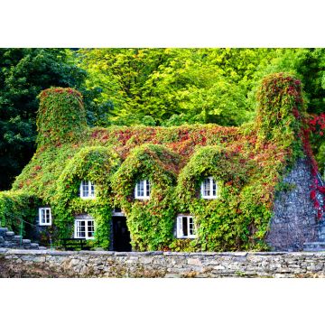 Lais Puzzle - Pont Fawr, berühmte mittelalterliche Steinbrücke über den Fluss Conwy, erbaut von Inigo Jones, und Tu-Hwnt-l'r Bont - altes, mit Weinlaub bedecktes Häuschen, Llanrwst, Caernarfon, Nordwales - 100, 200, 500 & 1.000 Teile