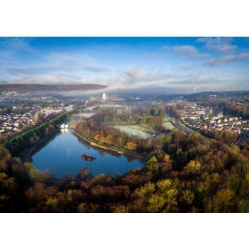 Lais Puzzle - Luftaufnahme von frühmorgendlichem Nebel und Nebel über Cwmbran, Südwales, UK - 100, 200, 500 & 1.000 Teile
