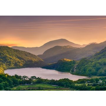 Lais Puzzle - Die Sonne schien durch einen Bergpass über Llyn Gwynant, Snowdonia (Eryri), Wales (Cymru), UK - 100, 200, 500 & 1.000 Teile
