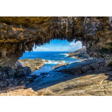 Lais Puzzle - Admirals Arch. Berühmter "Admirals Arch" im Flinders Chase National Park, Kangaroo Island, Australien. Erstaunliche Felsformation, Robben im Hintergrund - 100, 200, 500 & 1.000 Teile