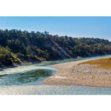 Lais Puzzle - Eine schöne Aussicht mit Wasser, Kieselsteinen und Hügeln im Manas National Park, Assam, Indien - 100, 200, 500 & 1.000 Teile
