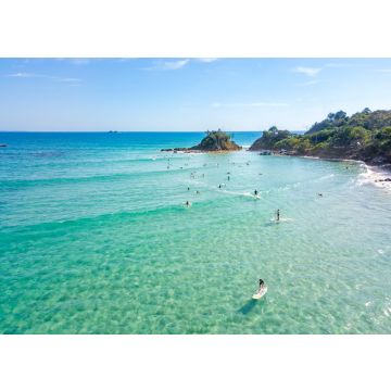Lais Puzzle - Der Pass an der Byron Bay aus der Vogelperspektive mit Surfern und blauem Wasser, Australien - 100, 200, 500 & 1.000 Teile