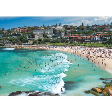Lais Puzzle - Panoramablick auf den überfüllten Bronte Beach, Sydney Australien - 100, 200, 500 & 1.000 Teile