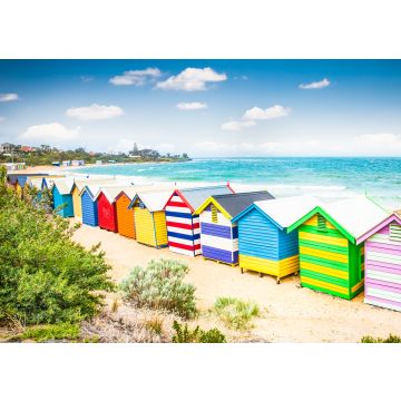 Lais Puzzle - Schöne Badehäuser am weißen Sandstrand von Brighton Beach, Victoria, Australien - 100, 200, 500 & 1.000 Teile