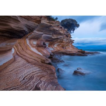 Lais Puzzle - Painted Cliffs im Maria Island National Park, Tasmanien, Australien. Erodierte Schichten aus Eisenoxid bilden interessante Muster in der Küstenlinie - 100, 200, 500 & 1.000 Teile