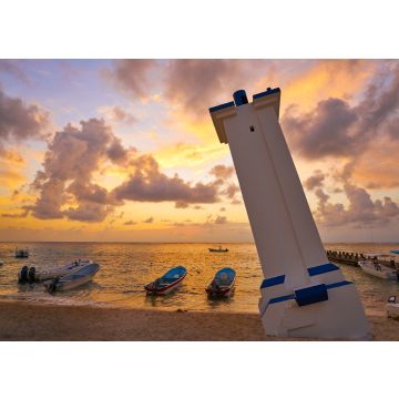 Lais Puzzle - Puerto Morelos Sonnenaufgang Leuchtturm Riviera Maya, Mexiko - 100, 200, 500 & 1.000 Teile