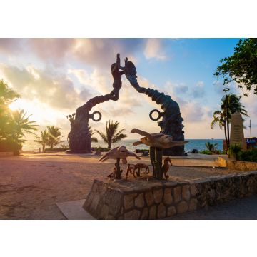 Lais Puzzle - Parque Fundadores bei Sonnenaufgang an der Playa del Carmen in Mexiko - 100, 200, 500 & 1.000 Teile