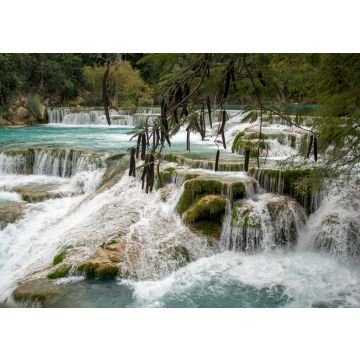Lais Puzzle - Reihe von türkisfarbenen Wasserfällen im Dschungel von El Meco in Mexiko in der Huasteca Potosina in San Luis Potosi. - 100, 200, 500 & 1.000 Teile