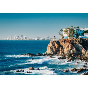 Lais Puzzle - Mazatlan aus der Ferne gesehen mit einer spektakulären Steilküste im Vordergrund, Mexiko - 100, 200, 500 & 1.000 Teile