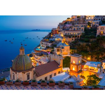 Lais Puzzle - Positano, Amalfiküste, Kampanien, Sorrento, Italien. Blick auf die Stadt und das Meer in einem Sommer Sonnenuntergang - 100, 200, 500 & 1.000 Teile