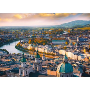 Lais Puzzle - Panoramablick der historischen Stadt Salzburg mit Salzach Fluss in schönem Sonnenuntergang, Salzburger Land, Österreich - 100, 200, 500 & 1.000 Teile