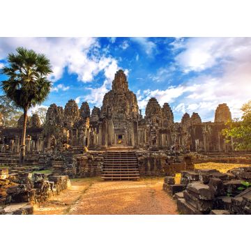 Lais Puzzle - Antike Steingesichter bei Sonnenuntergang des Bayon-Tempels, Angkor Wat - 100, 200, 500 & 1.000 Teile