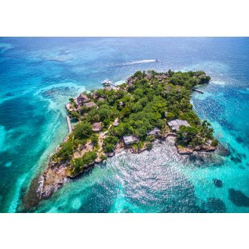 Lais Puzzle - Luftaufnahme der Isla del Pirata auf den Rosario-Inseln (Islas del Rosario) vor der Küste von Cartagena de Indias, Kolumbien. - 100, 200, 500 & 1.000 Teile