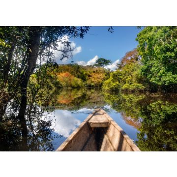 Lais Puzzle - Segeln in einem Holzboot durch den überfluteten Wald in Leticia, Amazonasgebiet, Kolumbien - 100, 200, 500 & 1.000 Teile