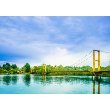 Lais Puzzle - Blick auf gelbe Brücke im Dorf El Valle neben Bahia Solano in der Region Choco, Kolumbien - 100, 200, 500 & 1.000 Teile