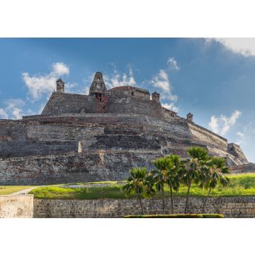 Lais Puzzle - Panoramablick auf die Festungsanlage San Felipe in der Stadt Cartagena de Indias, Kolumbien. Diese Festung diente der Verteidigung der Stadt gegen englische Eindringlinge und auch gegen die spanischen Eroberer - 100, 200, 500 & 1.000 Teile