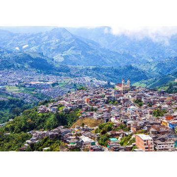Lais Puzzle - Panoramablick auf die Stadt Manizales, ihre Häuser und ihre Kirche, in Caldas, Kolumbien - 100, 200, 500 & 1.000 Teile