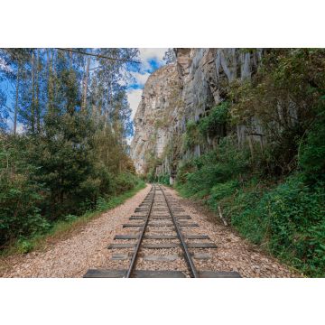 Lais Puzzle - Alte Eisenbahn mit felsigen Bergen und Steinmauern an einem sonnigen Tag in Suesca, Cundinamarca - Kolumbien - 100, 200, 500 & 1.000 Teile