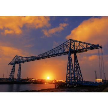 Lais Puzzle - Transporter Bridge in der Abenddämmerung in Middlesbrough, Nordostengland - 100, 200, 500 & 1.000 Teile