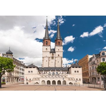 Lais Puzzle - Ansicht der Marktkirche mit Hallmarkt in Halle an der Saale, Sachsen-Anhalt, Deutschland. - 100, 200, 500 & 1.000 Teile